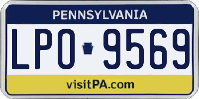 PA license plate LPO9569