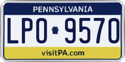 PA license plate LPO9570