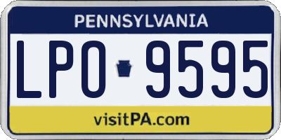 PA license plate LPO9595