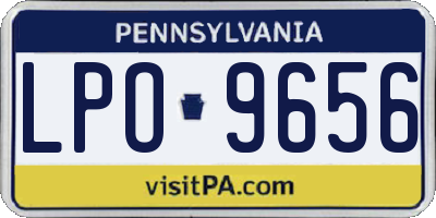PA license plate LPO9656