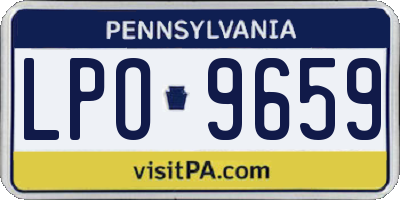 PA license plate LPO9659