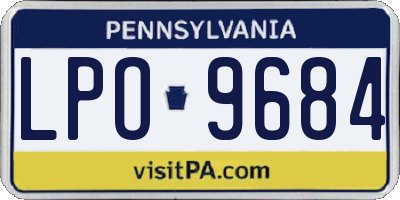 PA license plate LPO9684