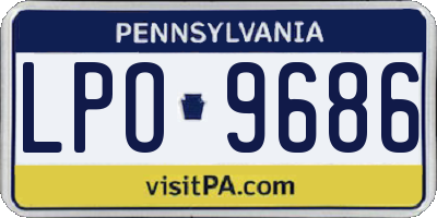 PA license plate LPO9686
