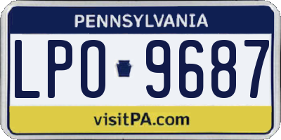 PA license plate LPO9687