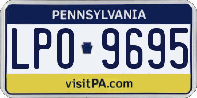 PA license plate LPO9695