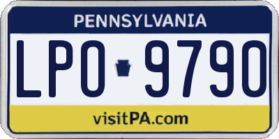 PA license plate LPO9790