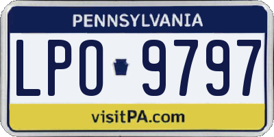 PA license plate LPO9797