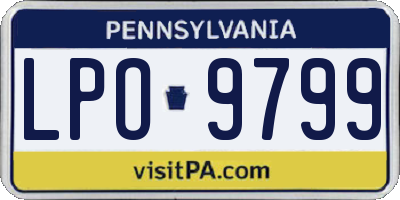 PA license plate LPO9799