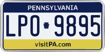 PA license plate LPO9895