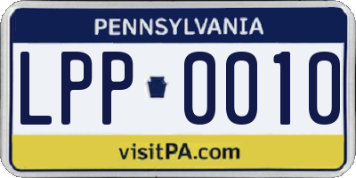 PA license plate LPP0010