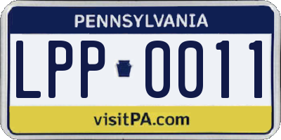 PA license plate LPP0011