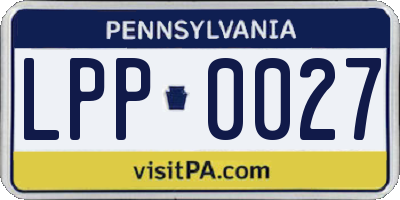 PA license plate LPP0027