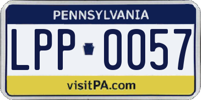 PA license plate LPP0057