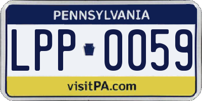 PA license plate LPP0059