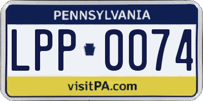PA license plate LPP0074