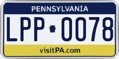 PA license plate LPP0078