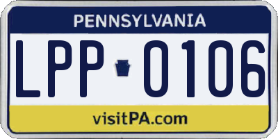 PA license plate LPP0106