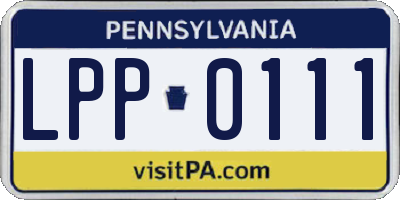PA license plate LPP0111