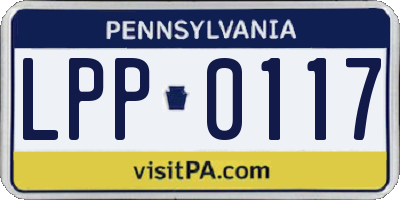 PA license plate LPP0117