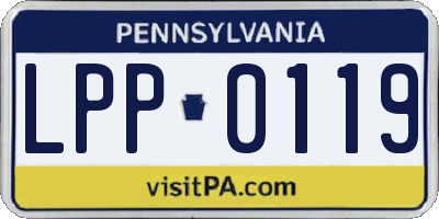 PA license plate LPP0119