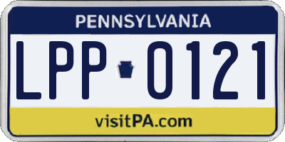 PA license plate LPP0121