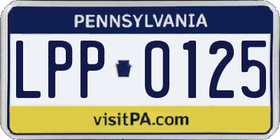 PA license plate LPP0125