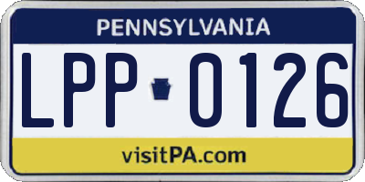 PA license plate LPP0126