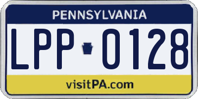 PA license plate LPP0128