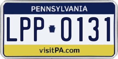 PA license plate LPP0131