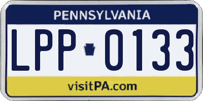 PA license plate LPP0133
