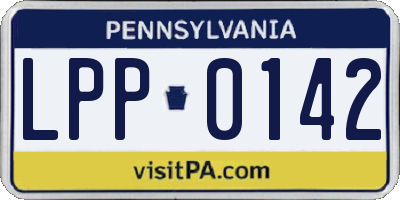 PA license plate LPP0142