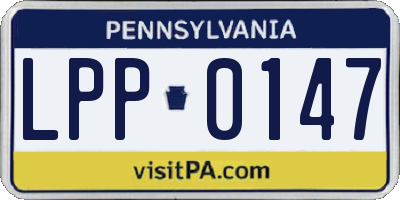 PA license plate LPP0147