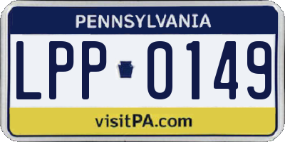 PA license plate LPP0149