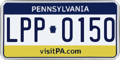 PA license plate LPP0150