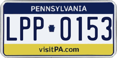 PA license plate LPP0153