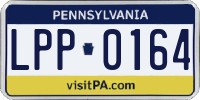 PA license plate LPP0164