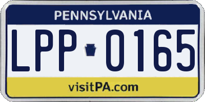 PA license plate LPP0165