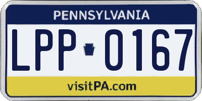 PA license plate LPP0167