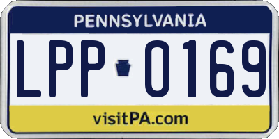 PA license plate LPP0169
