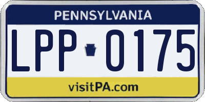 PA license plate LPP0175