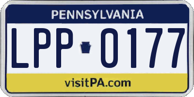 PA license plate LPP0177