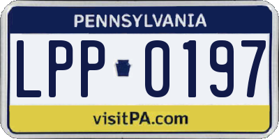PA license plate LPP0197