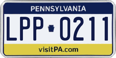 PA license plate LPP0211