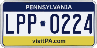 PA license plate LPP0224