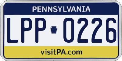 PA license plate LPP0226