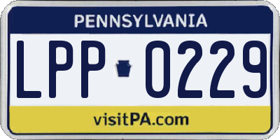 PA license plate LPP0229