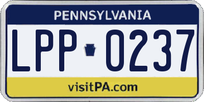 PA license plate LPP0237