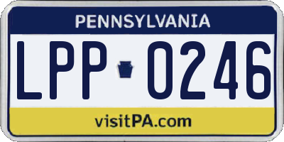 PA license plate LPP0246