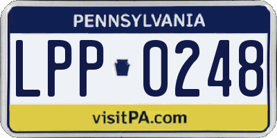 PA license plate LPP0248