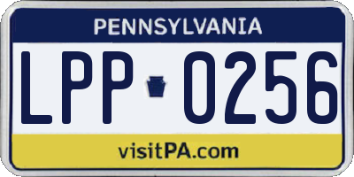 PA license plate LPP0256